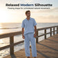🔥 Pro-Favorite Men's Casual Linen Blend Shirt and Pants Set – Linen Blend – Breathable ☀️