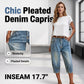 ✨Vintage Retro Style👖Women’s Capri Denim Jeans High Waist Cropped Denim Capris Casual Daily Slim Fit Denim Pants