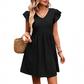 ✨V-Neck Flutter Sleeve Ladies Summer Dress 🌿 Casual Holiday Mini Dress