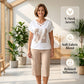 🎉 LIMITED TIME 50% OFF! 🌸 Women Casual Two Piece Set V-Neck Tee and Cropped Pants – Relaxed Fit & Premium Skin-Friendly Fabric ✨
