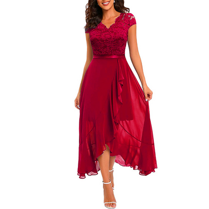 👰‍♀️✨Elegant Lace Evening Dress｜Luxury Lace Formal Evening Gown Wedding Cocktail Party Dress