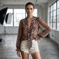 🌸LIMITED-TIME 50% OFF!⏰Women's V-Neck Leopard Print Top