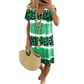 🐆🎨Women's Casual Tie Dye Leopard Print V-Neck Dress☀️ Loose Summer Holiday Outfit For Ladies