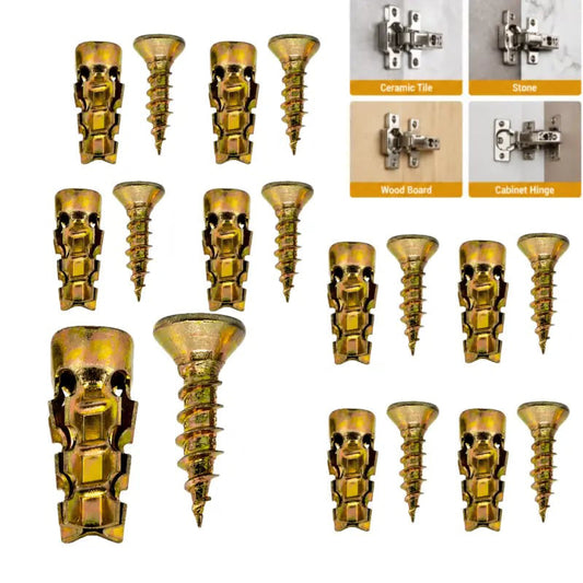🛠️🔩Self Drilling Drywall Anchors with Screws Kit🪨 Easy Install Wall Fixing Accessories