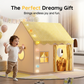 🏰 50% OFF! ✨ Children's Indoor Play Tent Castle – Cozy Gingham Playhouse with Ball Fairy Lights, Sturdy Anti-Collapse Metal Frame & Breathable Mesh Windows – Extra-Spacious 47.2"×41.3"×50.4" Walk-In Design for Reading Nook & Pretend Play 🧸