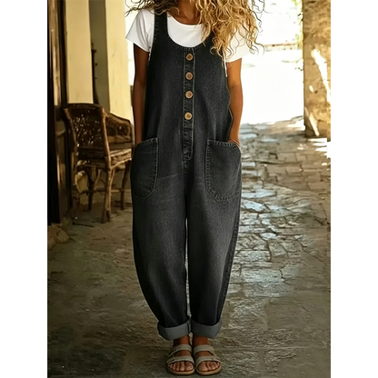 🎉 LIMITED TIME 50% OFF! 🩳 Sleeveless Wide-Leg Jumpsuit – Breezy Summer Ease ☀️