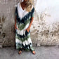 👗🌸Casual Loose Printed V-Neck Long Dress Women Casual Maxi Dress