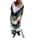 👗🌸Casual Loose Printed V-Neck Long Dress Women Casual Maxi Dress