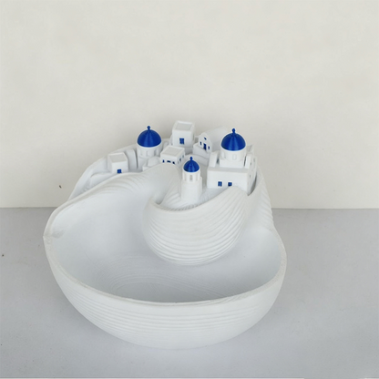 🌊🐚Blue and White Ocean Theme Ceramic Key Holder Tray | Decorative Catchall Tray Ocean Style Home Decor