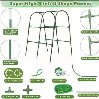 🎉 2026 Sale — Over 24,600 Sold!🥒 Expandable Cucumber Trellis – Climbing Plant Support for Garden Vegetables