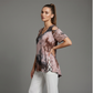 1. ❤️👚Women’s Heart Print V-Neck Top – Süßer Alltag Basic Oberteil