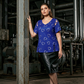 1. ❤️👚Women’s Heart Print V-Neck Top – Süßer Alltag Basic Oberteil