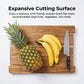 🔪 Wooden Cutting Board with Slide-Out Detachable Trays | Juice Groove & Storage Drawer Kitchen Chopping Block
