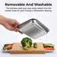 🔪 Wooden Cutting Board with Slide-Out Detachable Trays | Juice Groove & Storage Drawer Kitchen Chopping Block