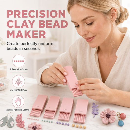 🎨3D Printed Mini Clay Ball Maker Set｜Hand‑operated Clay Bead Roller Tool for DIY Jewelry Art Craft