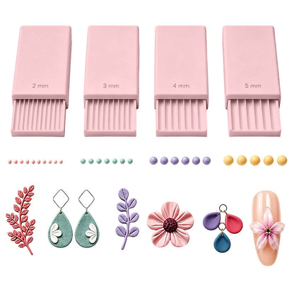 🎨3D Printed Mini Clay Ball Maker Set｜Hand‑operated Clay Bead Roller Tool for DIY Jewelry Art Craft