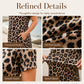 ⏳🔥LIMITED-TIME 50% OFF! ⏰Women's Leopard Print Maxi Dress with Pockets Casual Short Sleeve Long Dress