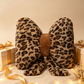 🐆🎀Leopard Print Bowknot Throw Pillow｜Decorative Leopard Bow Accent Cushion