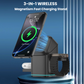 💥⚡3‑in‑1 Magnetic Wireless Fast Charging Stand 🚀Multi‑Function Charger for Smartphone Watch & Earbuds