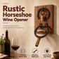 📢📢50% OFF !! ⏰ Vintage Wall-Mounted Horseshoe Wine Opener – Stylish, Decorative & Labor-Saving – Rustic Iron Design for Home Bar & Patio 🥂