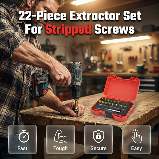 🔥High‑Speed Steel Bolt & Screw Remover Kit🔧 | Broken Rusted Screw Extractor Tool Set