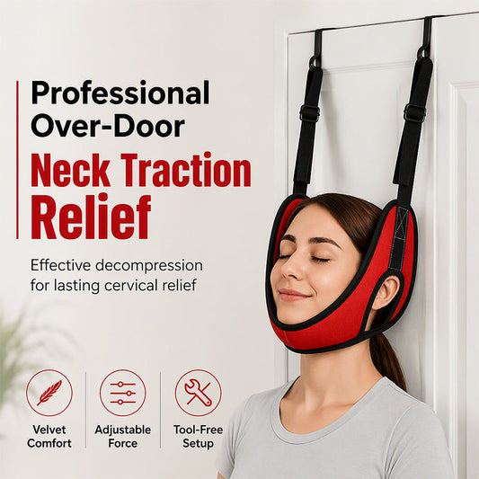 🚪Over Door Cervical Traction Device 💆‍♂️ Portable Home Neck Traction Tool for Fast Neck Pain Relief