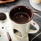 🥳2026 HOT SALE🥳💞50K+ SOLD! 🍫🕯️ 50% OFF! Ceramic Chocolate Fondue Mug – tealight warming keeps chocolate & cheese melted, includes dipping fork. Fun for dates & Christmas gatherings! 🎄💚