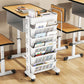 📚 LIMITED‑TIME 50% OFF! 🛞 Movable Bookshelf on Wheels – 5/6 Tiers, 45° Angled, Lockable Casters 📖