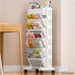 📚 LIMITED‑TIME 50% OFF! 🛞 Movable Bookshelf on Wheels – 5/6 Tiers, 45° Angled, Lockable Casters 📖