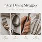 🍴✨ 4-Piece Stainless Steel Flatware Set | Durable Metal Cutlery for Home & Camping