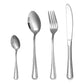🍴✨ 4-Piece Stainless Steel Flatware Set | Durable Metal Cutlery for Home & Camping
