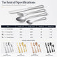 🍴✨ 4-Piece Stainless Steel Flatware Set | Durable Metal Cutlery for Home & Camping
