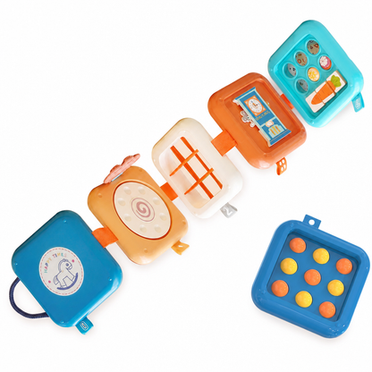 👶🧩 Sensory Busy Ball Stacking Toy & Multi Sided Activity Cube Busy Board | Early Learning Toy