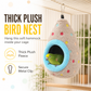 ⏳Time-Limited Special⏰Hanging Cotton Bird Nest Hammock – Double-Layer Fleece Warmth, Enclosed Oval Nesting Cave & Durable Metal Hook – Cozy Winter Hideout for Small Birds 🥚