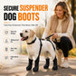 Waterproof Anti-Drop Dog Boots with Adjustable Harness Suspender