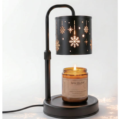 ❄️Retro Snowflake Candle Warmer Lamp | Decorative Candle Melting Lamp for Home Decor & Bedroom