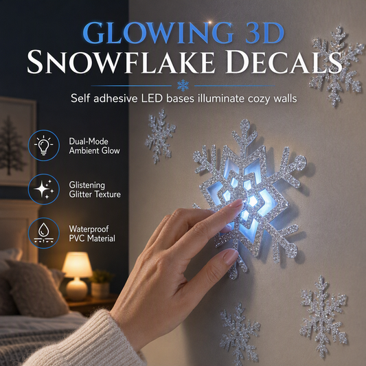 ❄️ Glowing Snowflake Night Light Wall Stickers