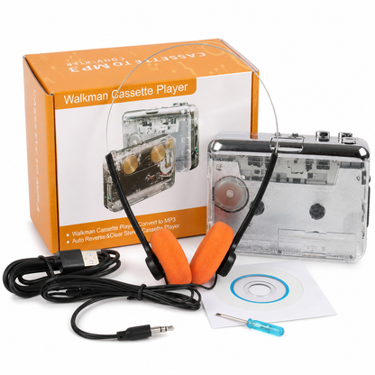 ⏳Time-Limited Special⏰Transparent Portable Cassette Player & Tape to MP3 Converter with Type-C
