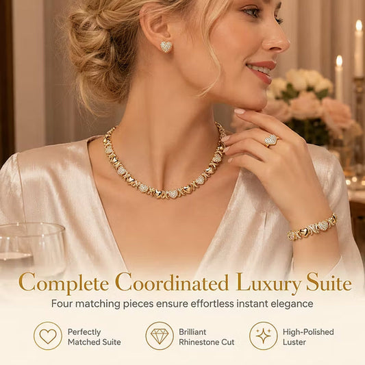 💖 LIMITED-TIME 50% OFF! ✨ Classic Heart 4-Piece Jewelry Set – Sparkling, Lightweight, Multi-occassion 🎀