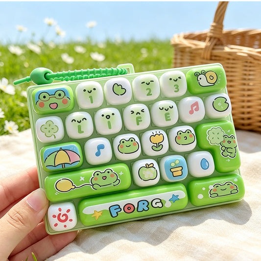 ⏳50% OFF ! 🔑 Keyboard Button Keychain – Cute Fidget Stress Relief Keyring, Portable Clicker Toy for Keys, Bags & Gifts⌨️