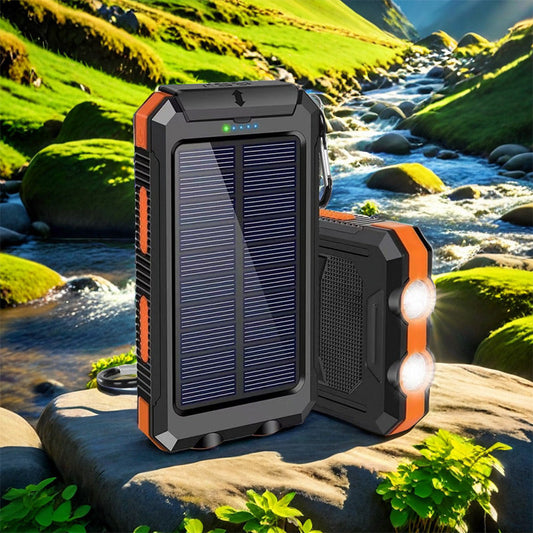 ☀️ Portable Solar Power Bank ✨ Outdoor Emergency Phone Charger