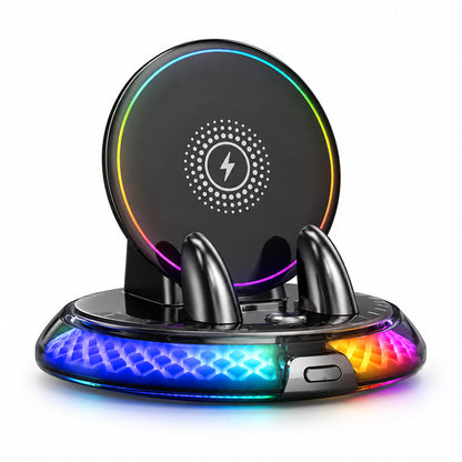 📱Universal Car Wireless Charging Phone Mount with RGB Light