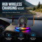 📱Universal Car Wireless Charging Phone Mount with RGB Light
