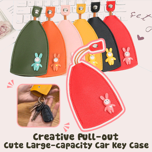 🗝️ Cute Pull-out Car Key Case | Large Capacity Creative Key Holder