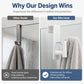 🔥Over the Shower Door Hooks, No Drill Bathroom Hanging Hooks for Towel, Sponge & Shower Accessories