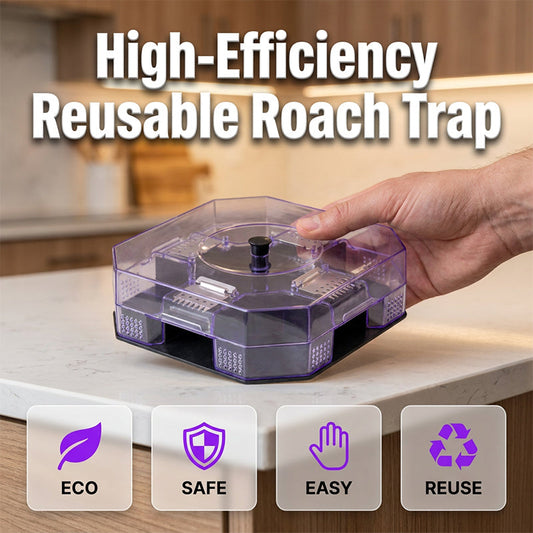 🪳 LIMITED‑TIME 50% OFF! 🏠 Reusable Effective Roach Trap – Spray-Free, One-Way Entry, Corner-Fit Design 🔒