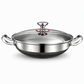 ⏳Time-Limited Special⏰ Thickened Stainless Steel Nonstick Stir Fry Pan with Lid Flat Bottom Cooking Wok with Dual Handles