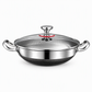 ⏳Time-Limited Special⏰ Thickened Stainless Steel Nonstick Stir Fry Pan with Lid Flat Bottom Cooking Wok with Dual Handles