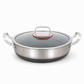 ⏳Time-Limited Special⏰ Thickened Stainless Steel Nonstick Stir Fry Pan with Lid Flat Bottom Cooking Wok with Dual Handles