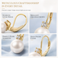 💫 Elegant Faux Pearl & Cubic Zirconia Drop Earrings | Shiny Dangle Earrings for Women Daily & Party Wear